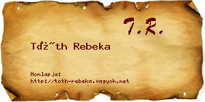 Tóth Rebeka névjegykártya