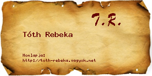 Tóth Rebeka névjegykártya